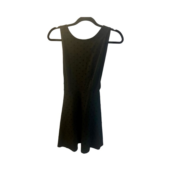 American Apparel Ice Skate Dress- Black with velvet polka dots. Size S . - Picture 2 of 5